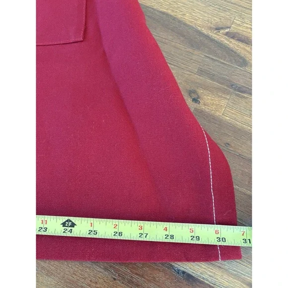 Sur la Table Apron Signature Red 100% Cotton Pockets O/S Adjustable Never Used - Picture 12 of 14